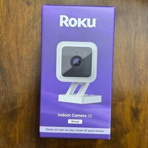 Roku Indoor Camera SE Wired 1080p HD Video Motion Sound Detection Night Vision